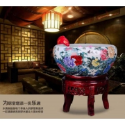 花彩牡丹鱼缸