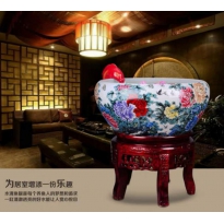 花彩牡丹鱼缸