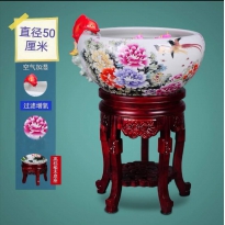 花开富贵鱼缸